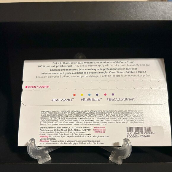 Color Street NUCLEAR FUCHSIAN Real Nail Polish Strips - Picture 4 of 5